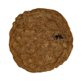 Brown cookie on a white background