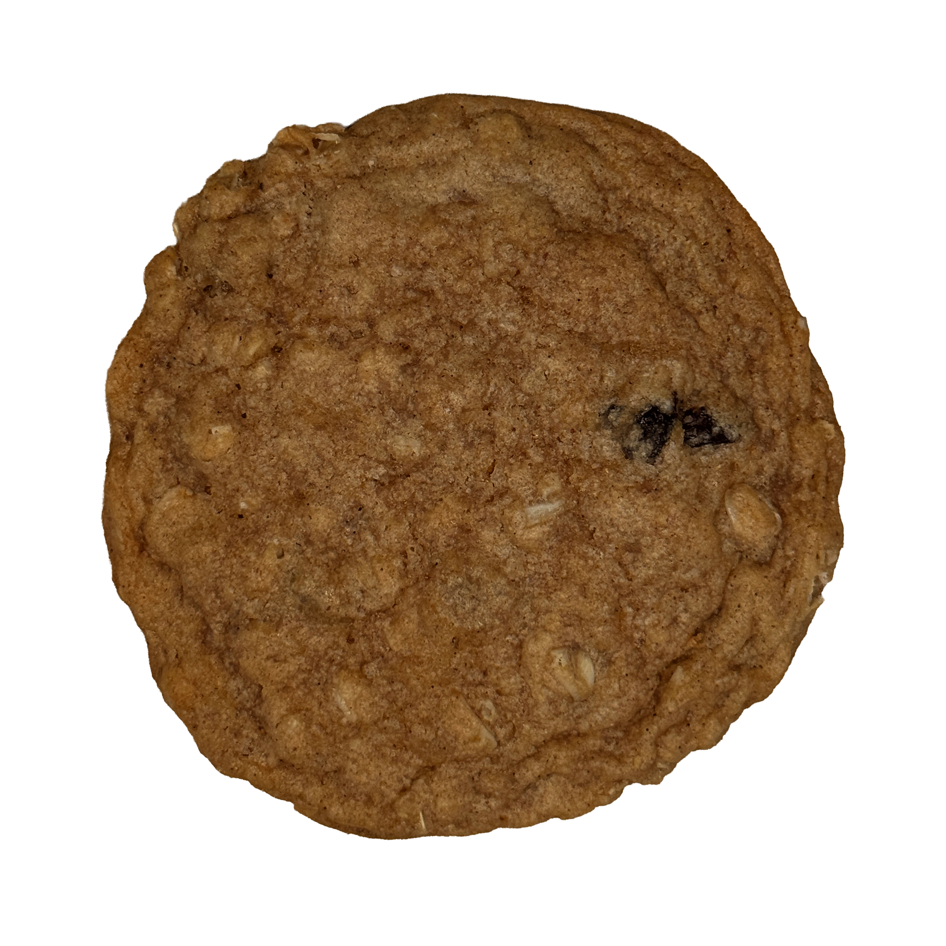 Brown cookie on a white background